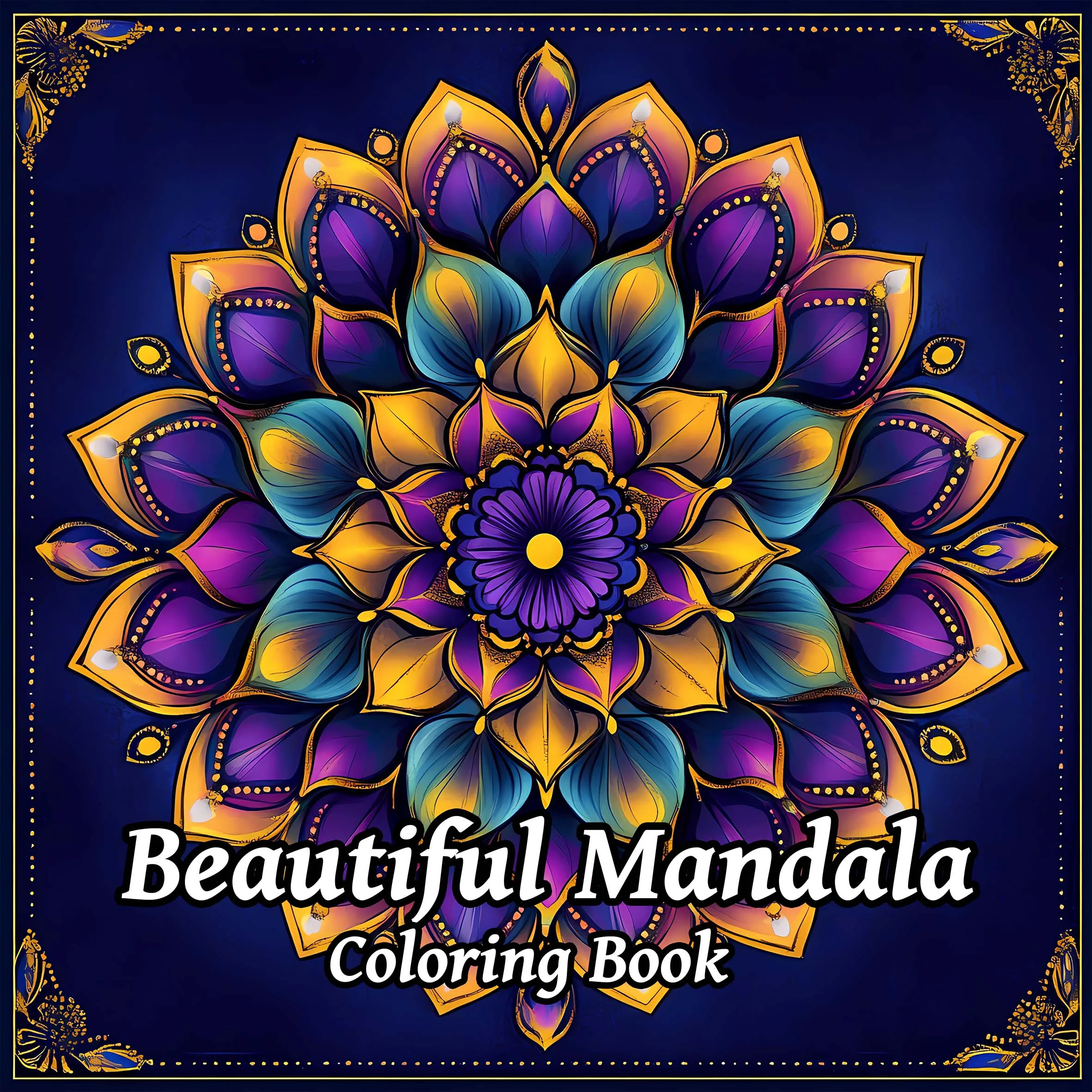 BeautIful Mandala Art Coloring Book 24Pages Gift For Birthday Party Relieve Stress Kill Time Graffiti Painting Drawing image 5