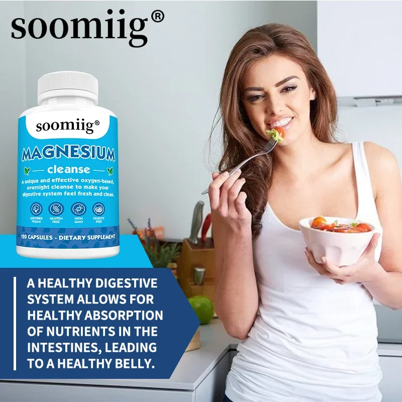 

Natural Magnesium Cleansing Capsules, Support The Digestive System, Promote Nutrient Absorption, Help Build Muscle, Energy