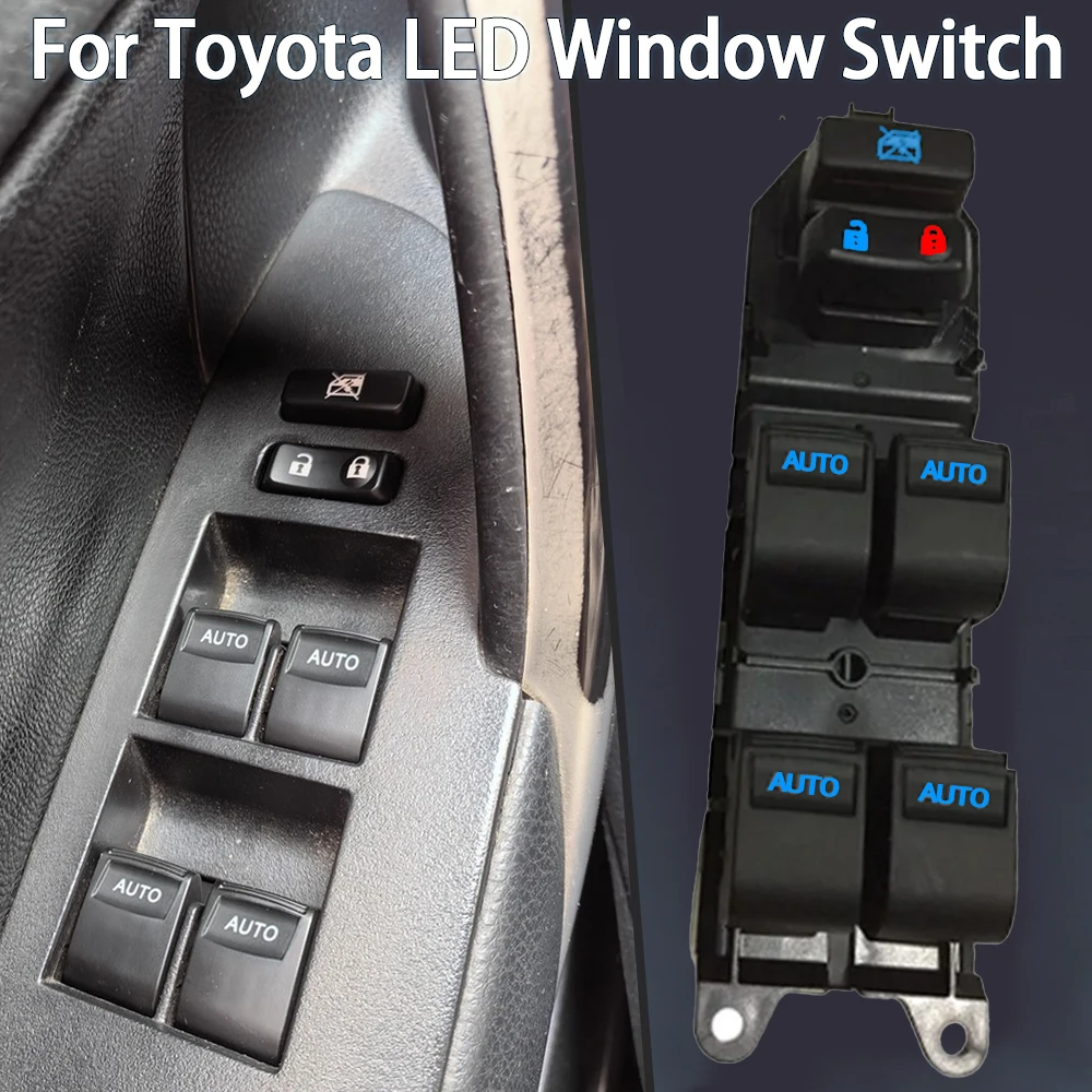 

Светодиодный стеклоподъемник, кнопка доводчика, автоматический интеллектуальный переключатель стеклоподъемника для Toyota Vios Yaris 2011, аксессуары Camry Corolla RAV4