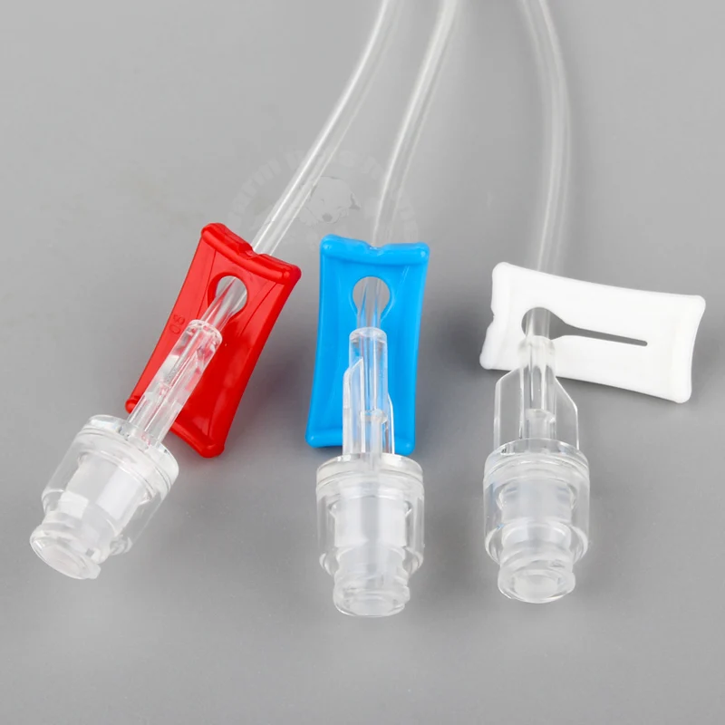 Needle Free Connector with Extension Tube Needleless Transfusion Connector Multi-way Extension Medical Tube Connector
