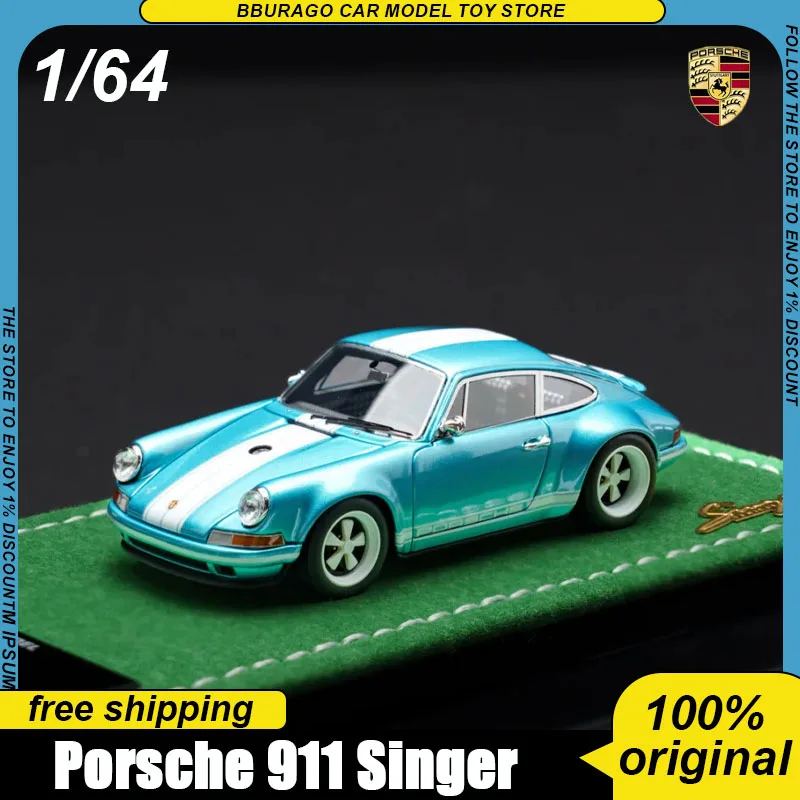 

New In Stock Locarno Model Lm 1:64 Porsche 911 Singer Retro Modified Sports Car High Detail Resin Static Collectible Model Toys