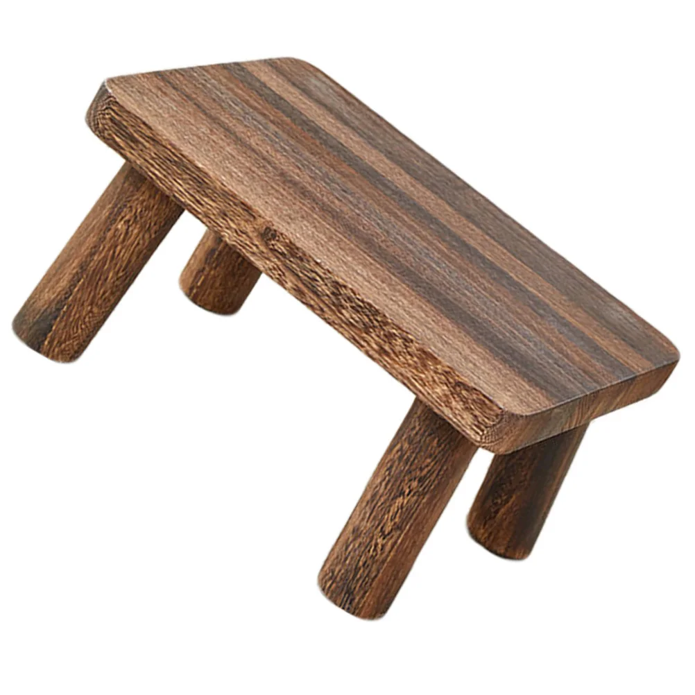 مقعد خشبي صغير مستطيل للقدم البراز للبالغين المنزل الحمام المطبخ سرير خشب متين مقعد سرج