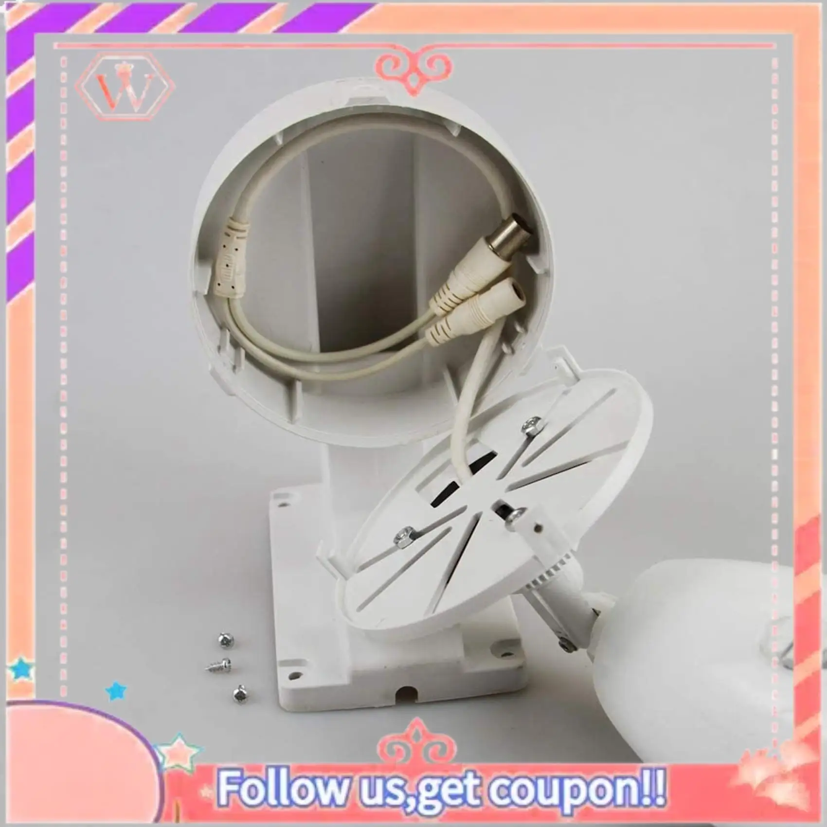 

Upgraded 4X Security Camera Mount Bracket,ABS Indoor Outdoor Wall Mount L-Type Bracket For CCTV Security Dome IP Camera Mounting