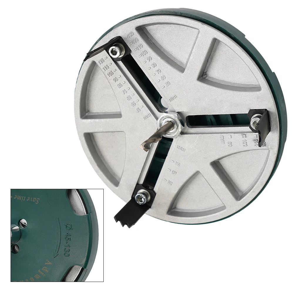 Adjustable Hole Saw 45mm-130mm Diameter Woodworking For Gypsum Board Cork Board Plastic Speaker Opening Tool Kit