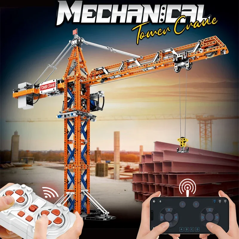 

1288PCS Remote Control Tower Crane MOC Model Building Blocks Tower Crane Electric Technology Bricks Kids DIY Assembly Toys Gifts