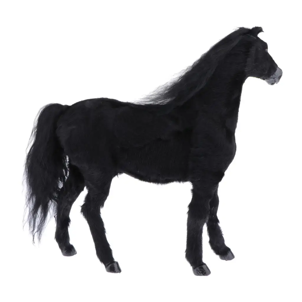 Realistic Horse Figures Faux Fur Simulation Animal Toy 1 6 Scale Kids Educational Toys for Story Telling and Science