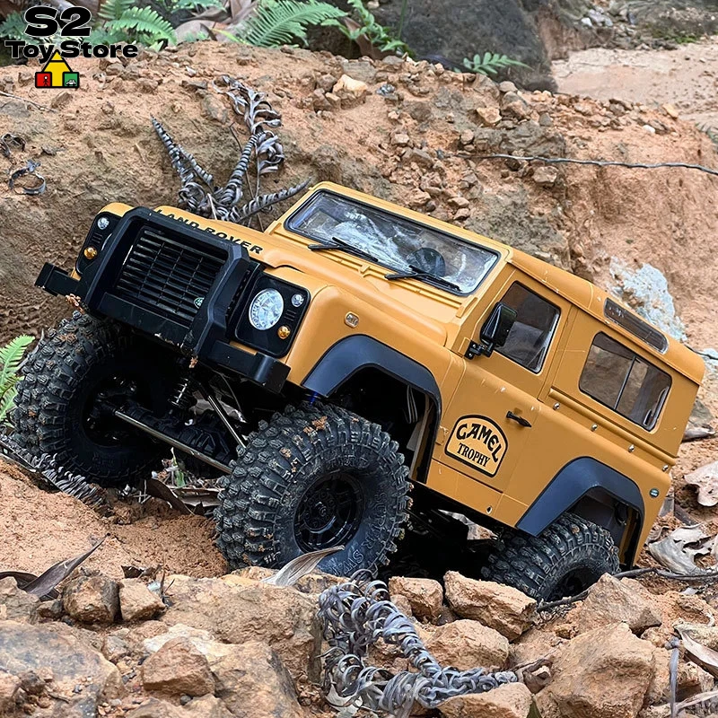 MN999 1:10 Defender RC Crawler with 2-Speed Transmission 4WD Off-Road Professional Model Car RC Trail Truck Boy Gift