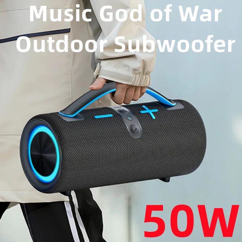 

50W Caixa De Som Bluetooth Speaker Powerful Bass Portable Wireless Audio Player Outdoor Waterproof IPX5 home theater Sound Box