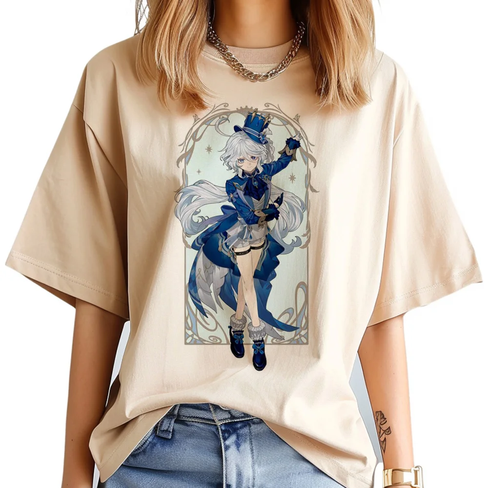 Furina t shirt donna comic designer top girl graphic streetwear harajuku abbigliamento