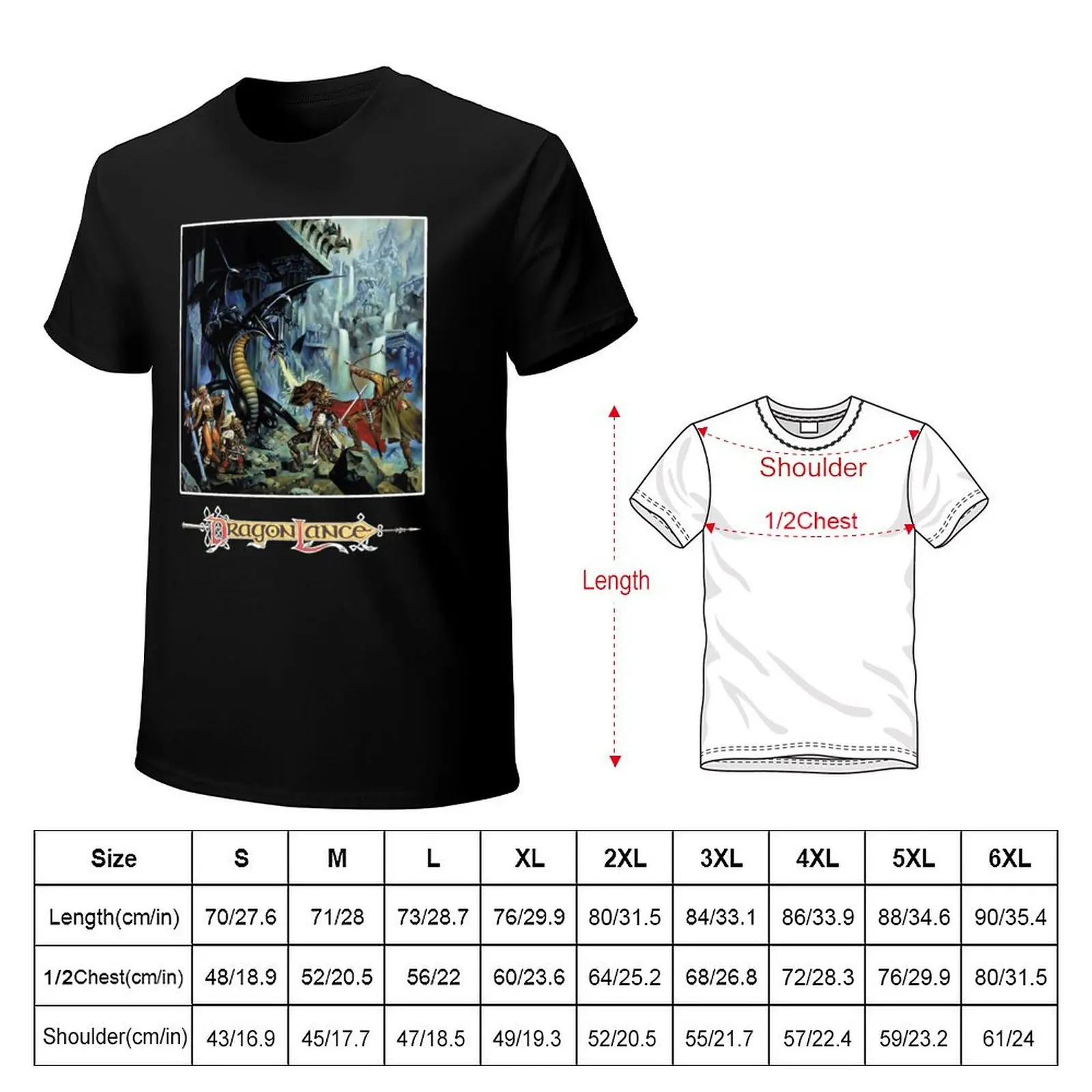 Dragonlance Advanced Dungeons, Dragons of Despair T-Shirt Labor Work Casual T-Shirt
