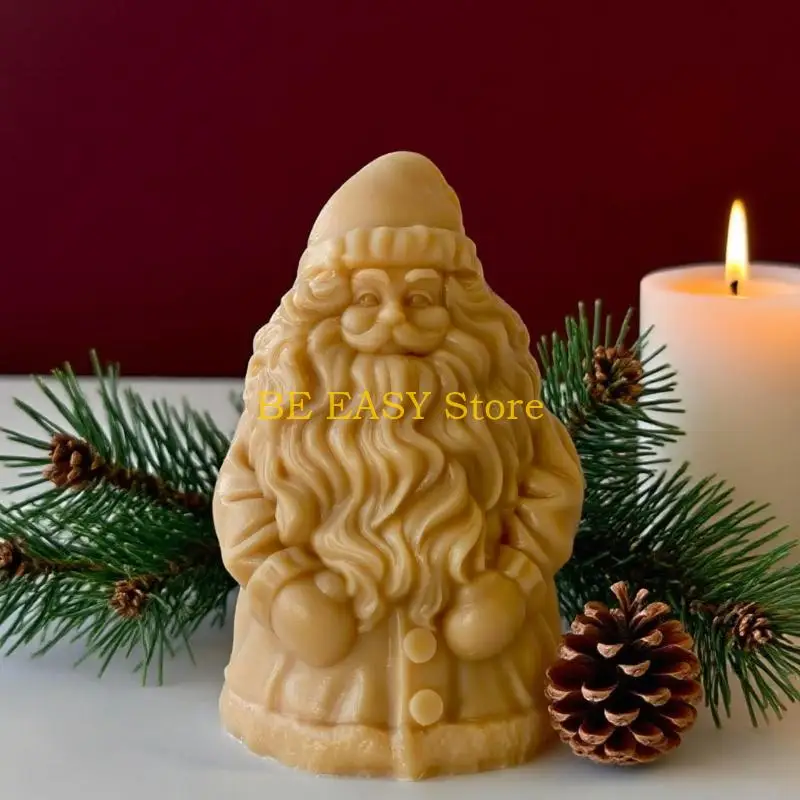 E28F Silicone Candle Mold for Candle Making,Santa Clauses Epoxy Resin Casting Molds for Making Aromatherapys Candle Home Decors