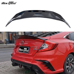 For Civic 10th Gen Sedan Rear Trunk Spoiler Glossy Black Rear Wings Car Modification