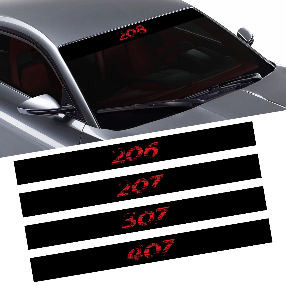 For Peugeot 307 308 RCZ 206 207 208 407 108 3008 Rifter Exterior Styling Accessories Car Front Windshield Stickers and Decals