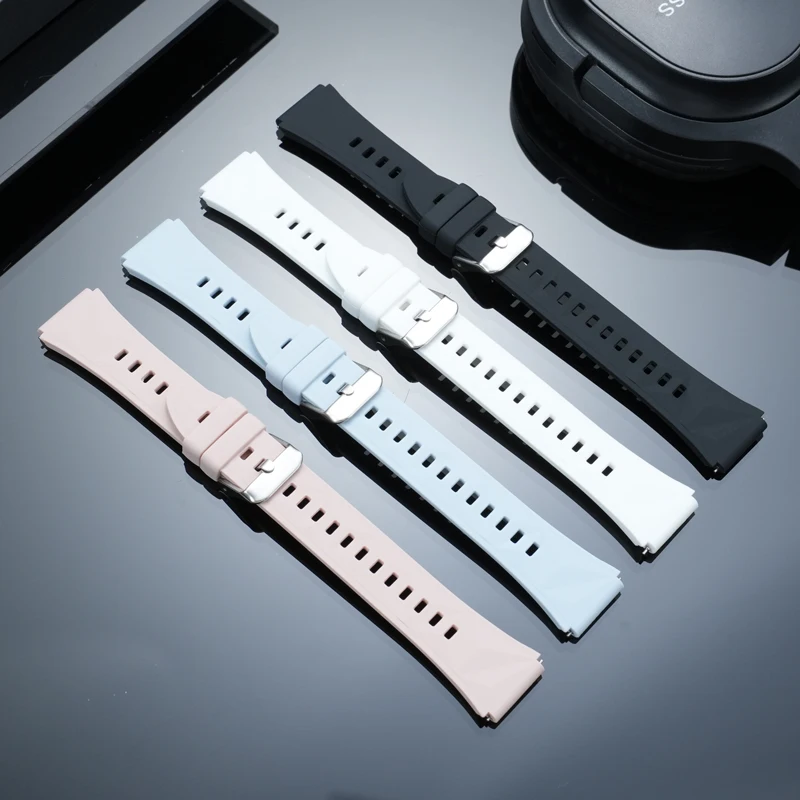 18mm convex silicone watchband for Casio A158W/A168/A159/A168 F-91/F-108 AE-1200/1300 WS-1600H series soft quick release strap view 4