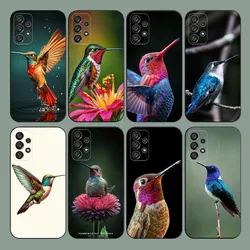 Animal Hummingbird Phone Case For Samsung Galaxy A20,A21s,A22,A31,A32,A52,A53,A72,73,A80,A91 Soft Black Cover