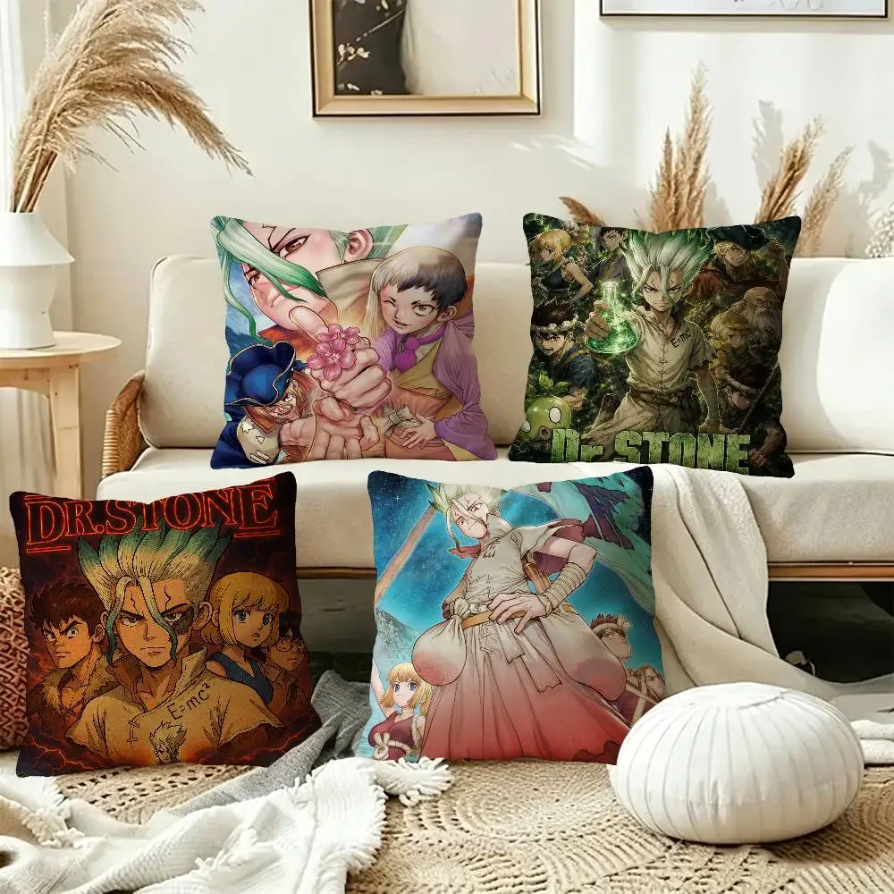 Dr STONE Japanese Anime Maple Design Cushion Cover Happy Autumn Harvest decor Holiday Decorati Pillow Cover