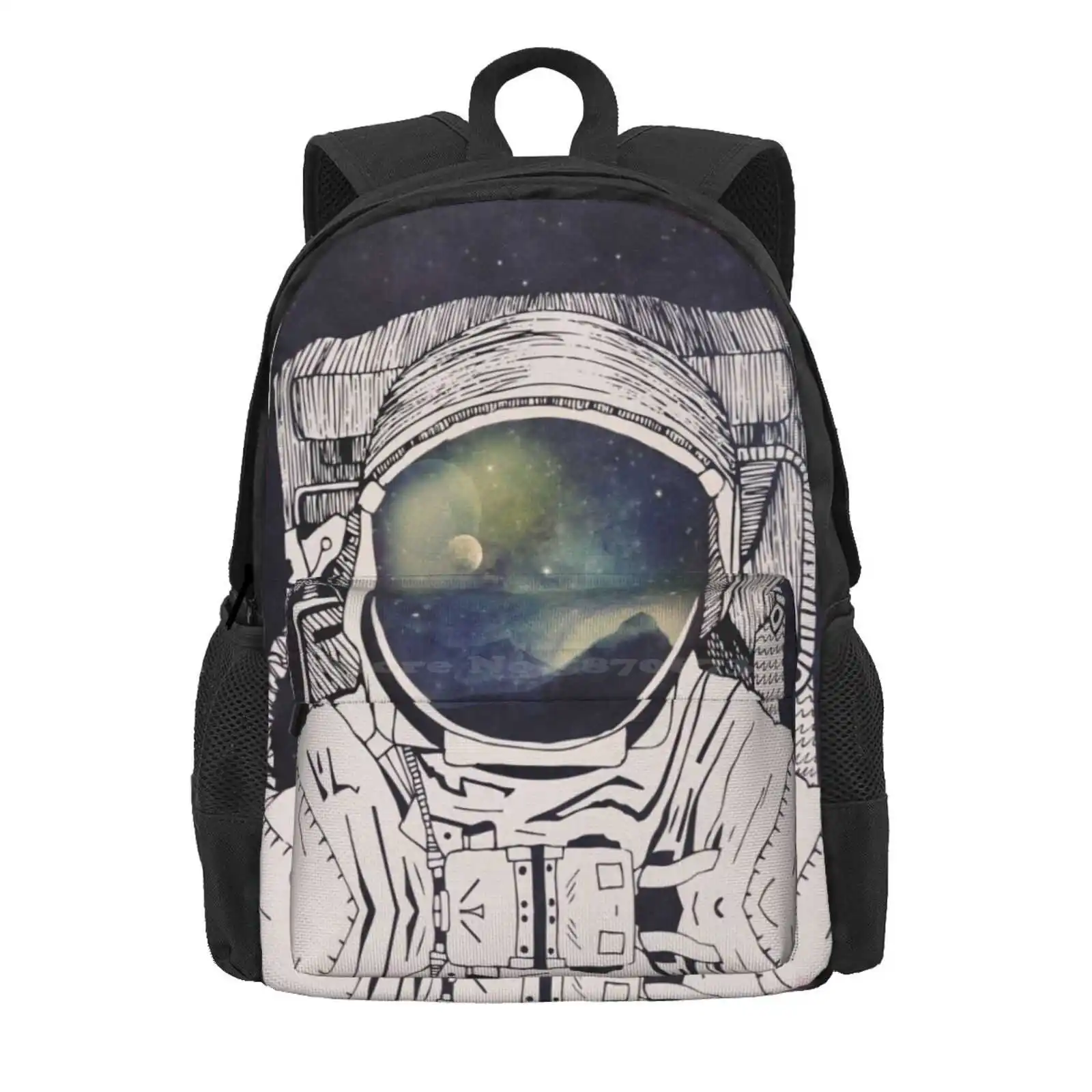 Dreaming Of Space Hot Sale Schoolbag Backpack Fashion Bags Astronaut Space Planets Stars