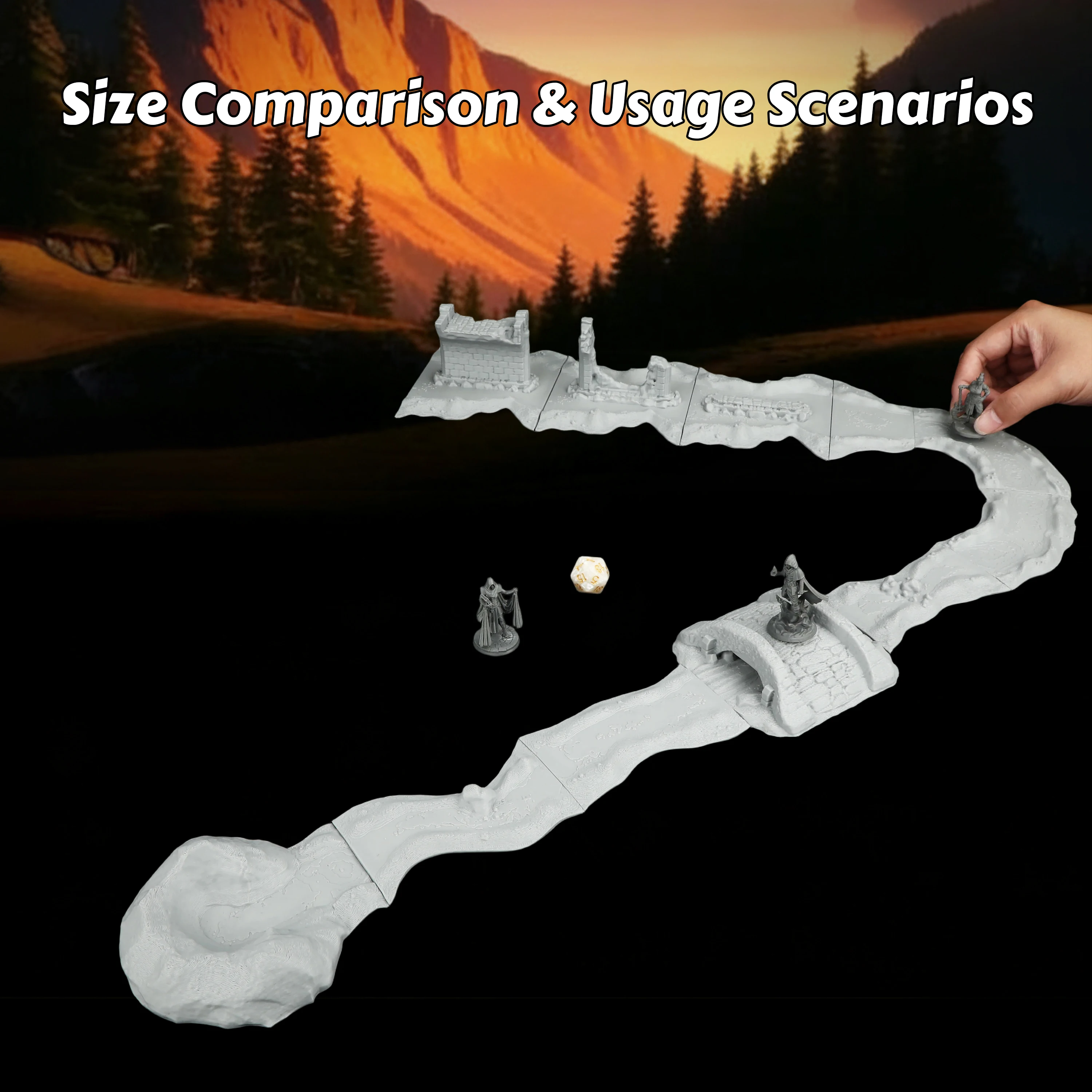 Miniature Terrain Set - TTRPG River Relics Miniature Terrain Set,