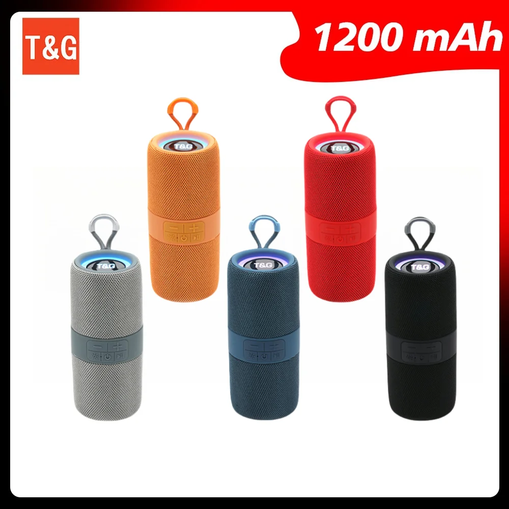 TG671 Outdoor Bluetooth Speaker RGB LED BT5.0 FM Radio Portable 10W Wireless Bass Boombox Waterproof Riding Camping Music Box
