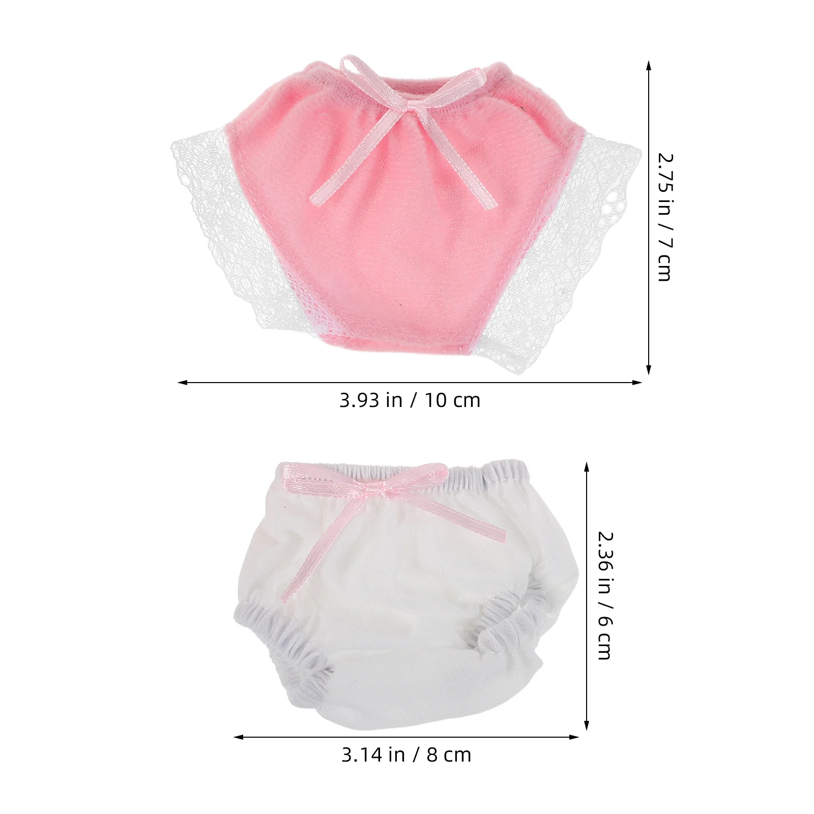 Coleção de 3 Peças de Cuecas para Bebês de 20cm, Confortáveis, Ajuste Elástico, Laváveis à Máquina, Roupas de Brincadeira para Crianças