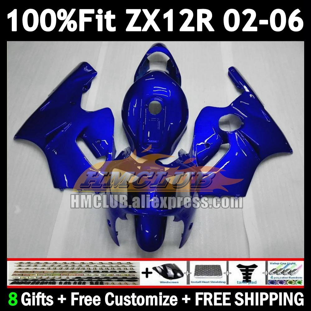 Injection For KAWASAKI NINJA ZX all blue 12R 12 ZX-12R 2002 2003 2004 2005 2006 177No.5 1200CC ZX12R 02 03 04 05 06 Fairing