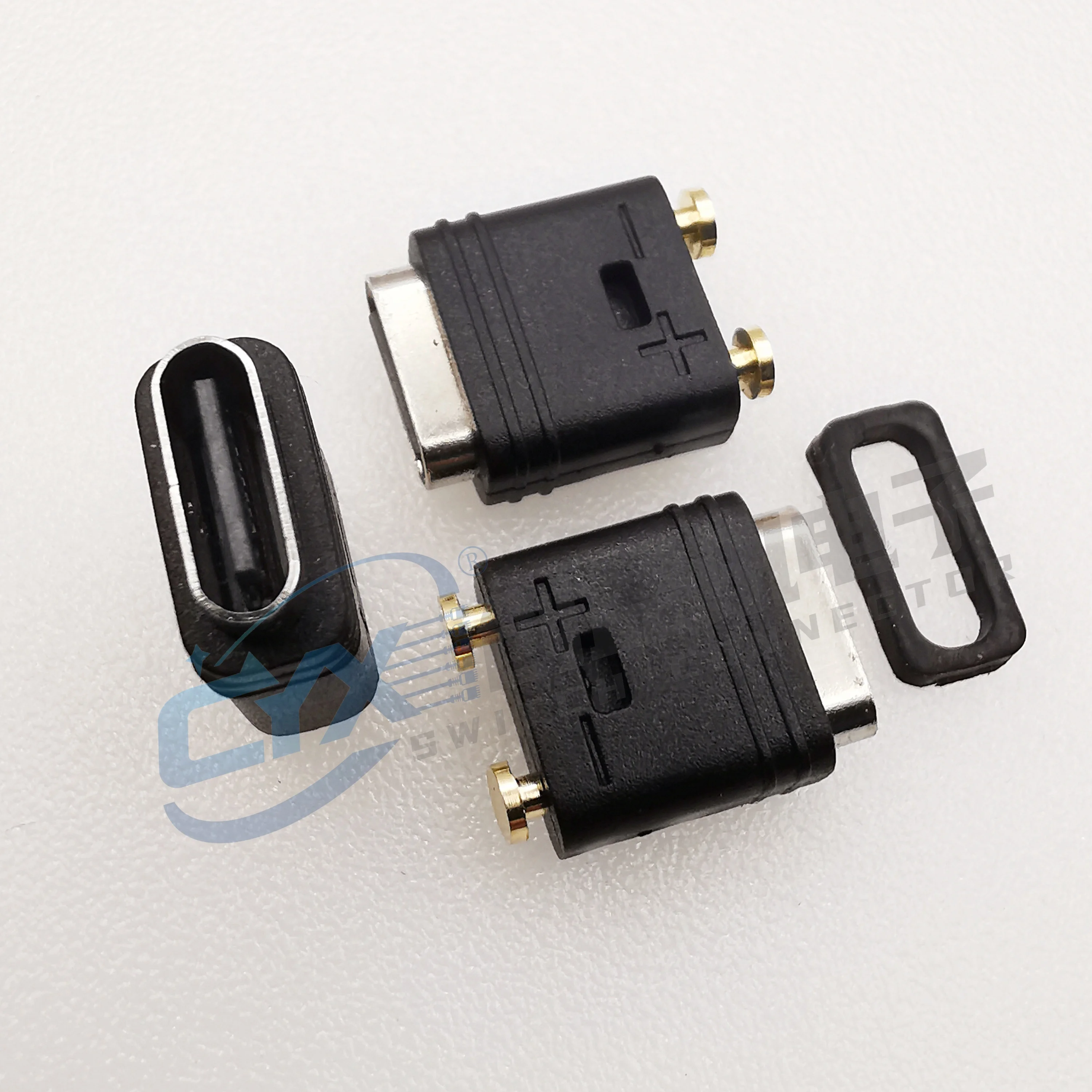 5A Type-C 3.1 JACK USB C 2Pin 2P Welding Wire Female Connector For Mobile Phone Charging Port High current Charging Socket