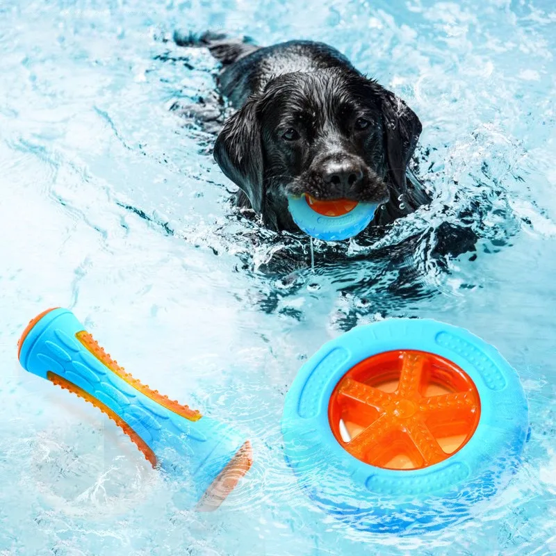 Floatable Food Leakage Toys Summer Swimming Pet Supplies Bite Resistant Non Toxic Water Frozen Heat Prevention Dog Chew Toys