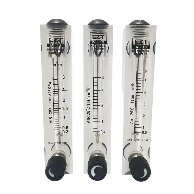 HLH LZT-M15 Flow Meter 0.2-2LPM Liquid Flowmeter 0.2-3LPM Water Panel Rotameter With Control Valve 0.5-4LPM 1-7LPM 10-100L/H PMM
