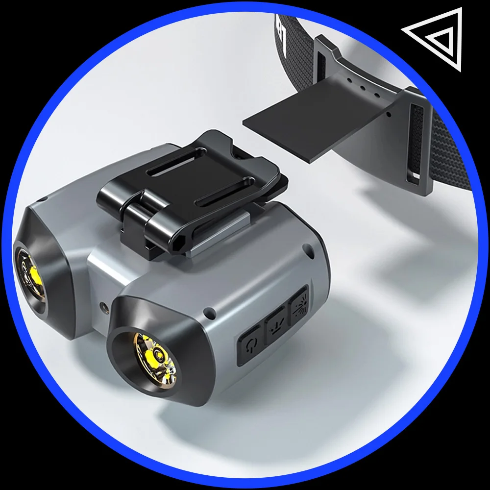 

LEM L800 Pro Powerful Headlamp Outdoor Climbing Head Lamp Flashlight 1500mAh 800LM Rechargeable Fishing Head Torch With Laser