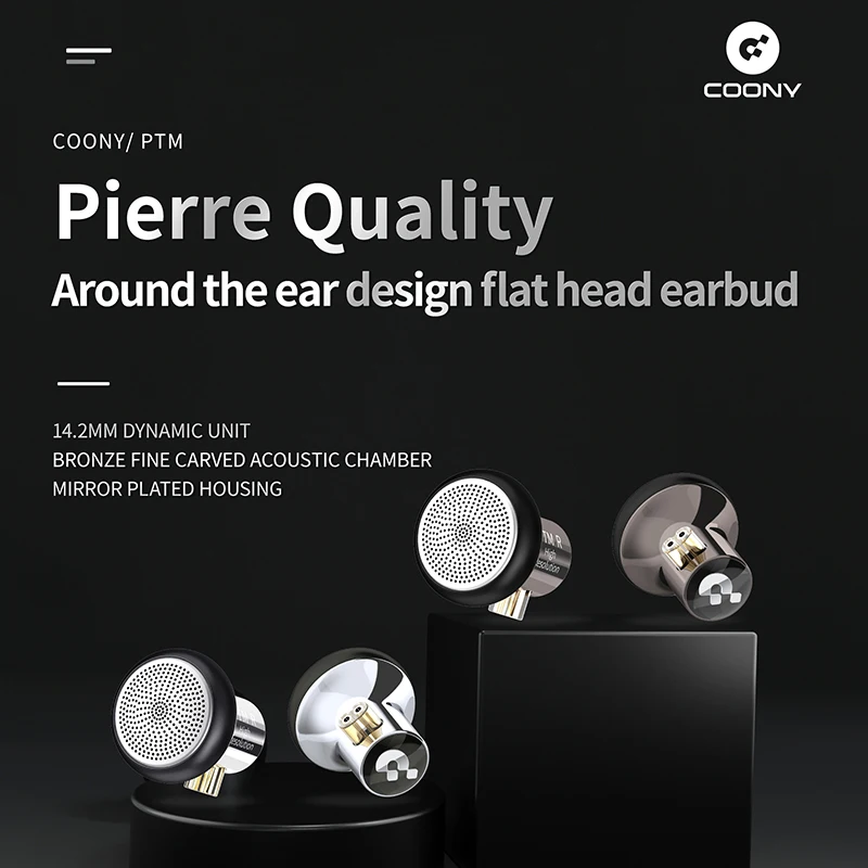 JCALLY COONY PTM earphone dengan mikrofon, 0.78 konversi HiFi semi-in-ear earphone TypeC PJ2 + PJ5