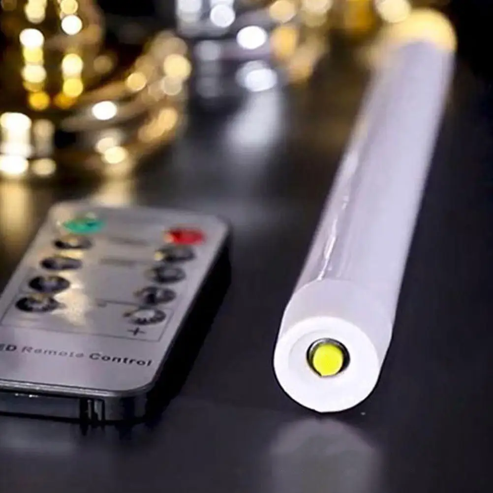 1Set Remote Controlled LED Long Pole Luminous Lamp Flameless Smokeless Energy Saving Warm Light for Xmas Wedding Party
