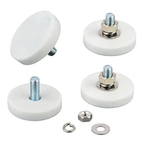 Imán de 43 mm Imán recubierto de caucho blanco fuerte con rosca macho M6, imanes de tierras raras de montaje magnético