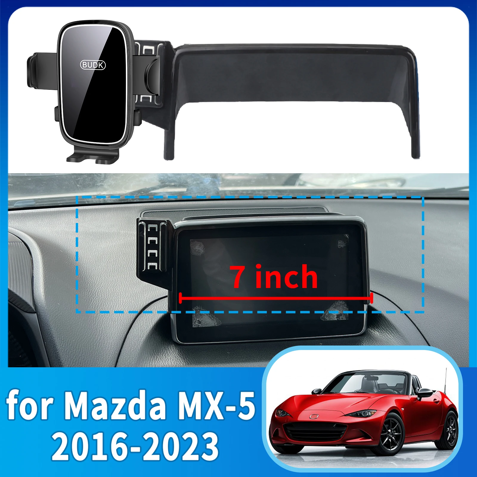 

fit for Mazda MX-5 2016-2023 ND MX5 Miata Roadster Phone Holder, Dashboard Screen Mount Bracket Easy Installation​​ accessoires