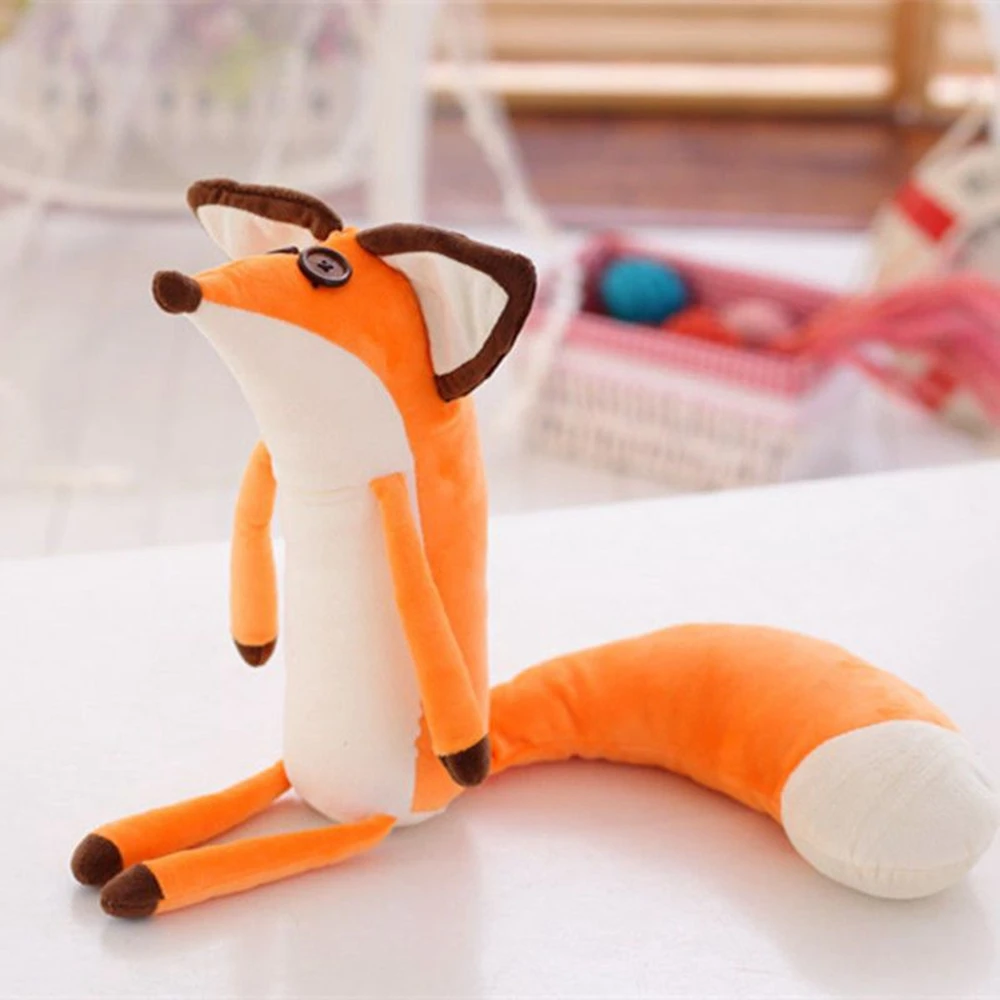 

60CM Cute Prince Little Fox Plush Toy Orange Long Fox Cute Girl Heart Kawaii Accompany Dolls To Send Children Birthday Gifts