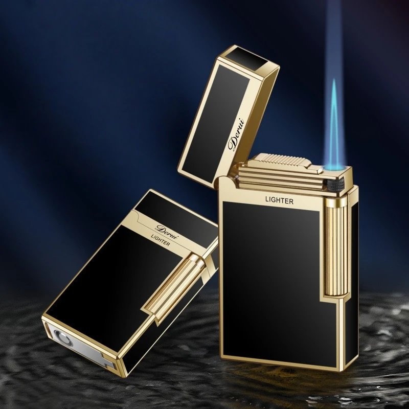 

Metal Windproof Cigar Lighter Straight Forward Torch, Two Types of Flames Unusual Lighters Smoking Accessories Men's Small Tools