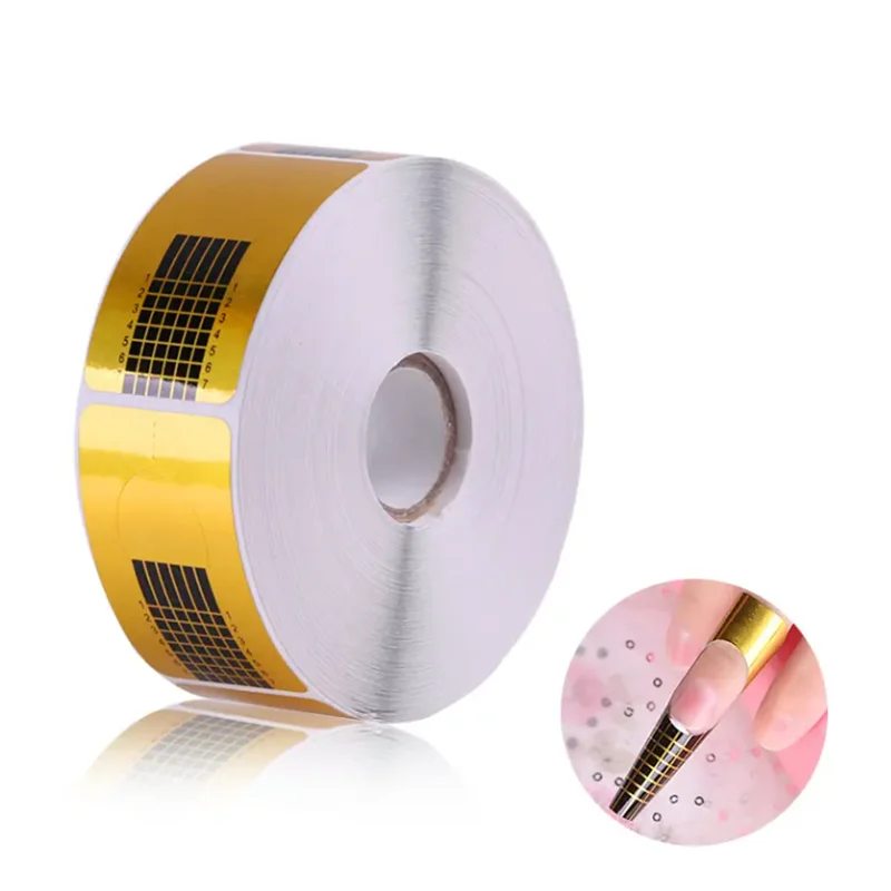 

100 шт. наклейка для ногтей для акриловой пудры, инструменты для рукоделия, формы для наращивания ногтей, направляющая наклейка, бумажные формы, поли-УФ-гель