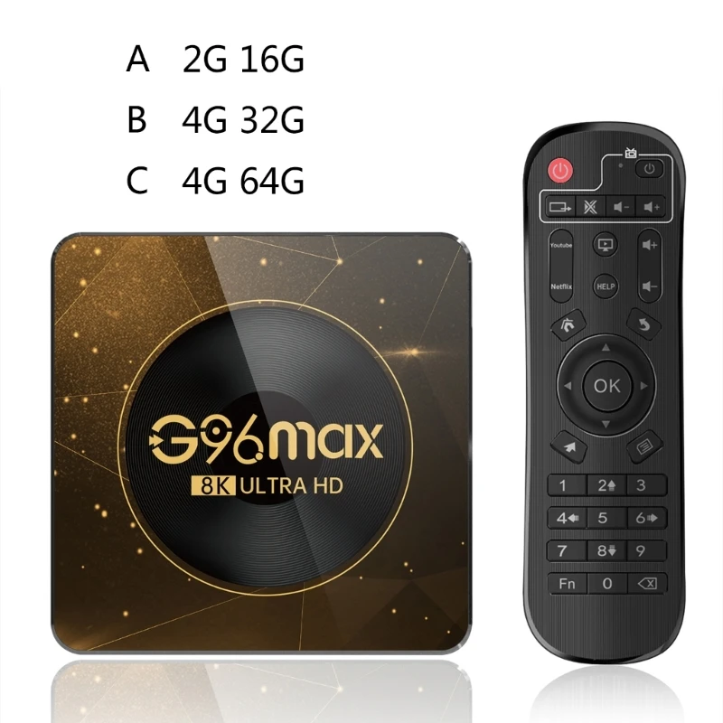 1 Set 2.4G Wifi pemutar Media RK3528 Chip 8K Android13.0 Set-top Box G96max pengiriman Drop