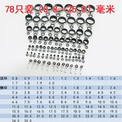 37/45/49/78Pcs Fishing Rod Guides Top Tips Ceramics Ring Repair Kit Stainless Steel&Ceramic Telescopic Rod Guide Fishing Tackles