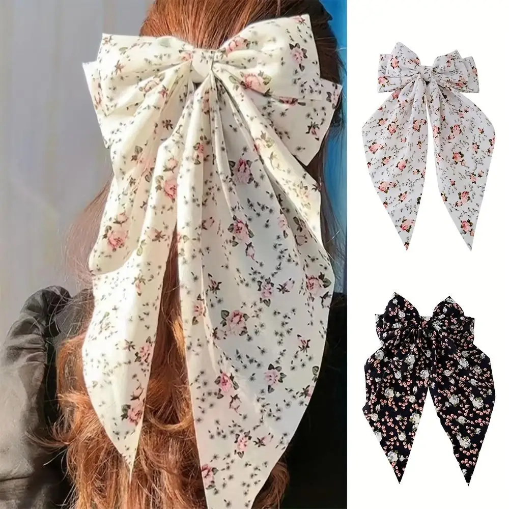 데일리 드레스에 적합한 1pc 여성용 꽃 봄 클립 머리핀 목가적 스타일