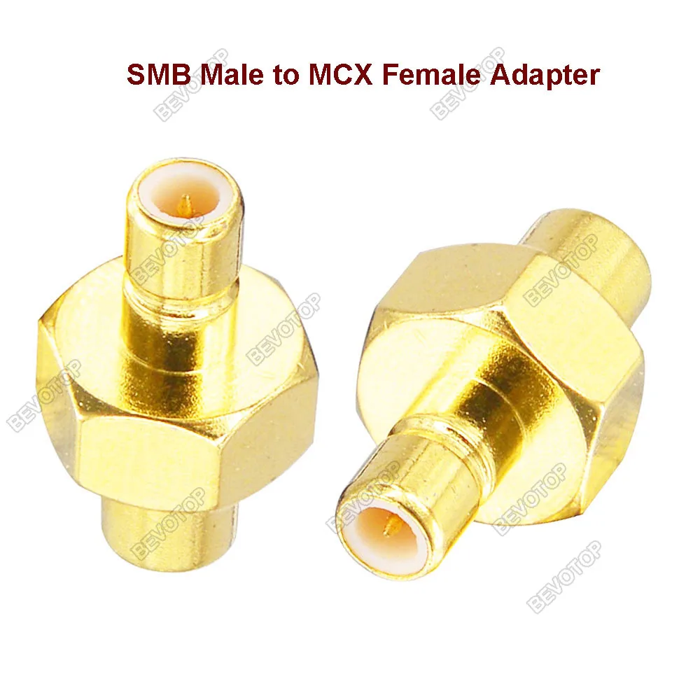 100pcs/lot SMB to MCX Kit RF Adapter Connectors DBA Car Aerial Adapter MCX to SMB for DAB+ Car Aerial Radio Kenwood Gold Plated