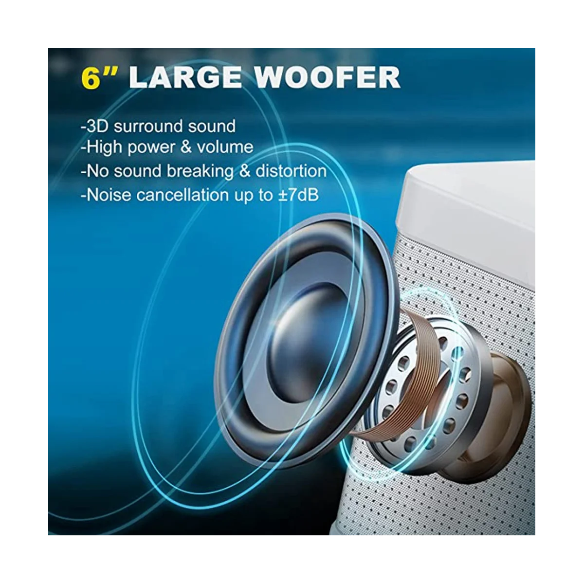 Sistema de PA Portátil con Bluetooth, 2 micrófonos inalámbricos, reunión familiar, Reunión, Picnic