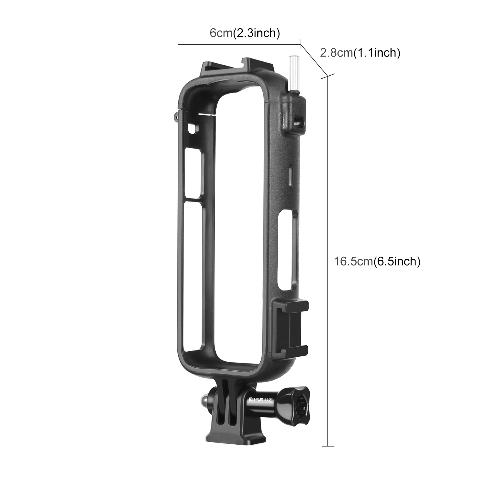 For Insta360 X4 PULUZ Cold Shoe PC Plastic Protective Frame with Adapter Mount & Screw