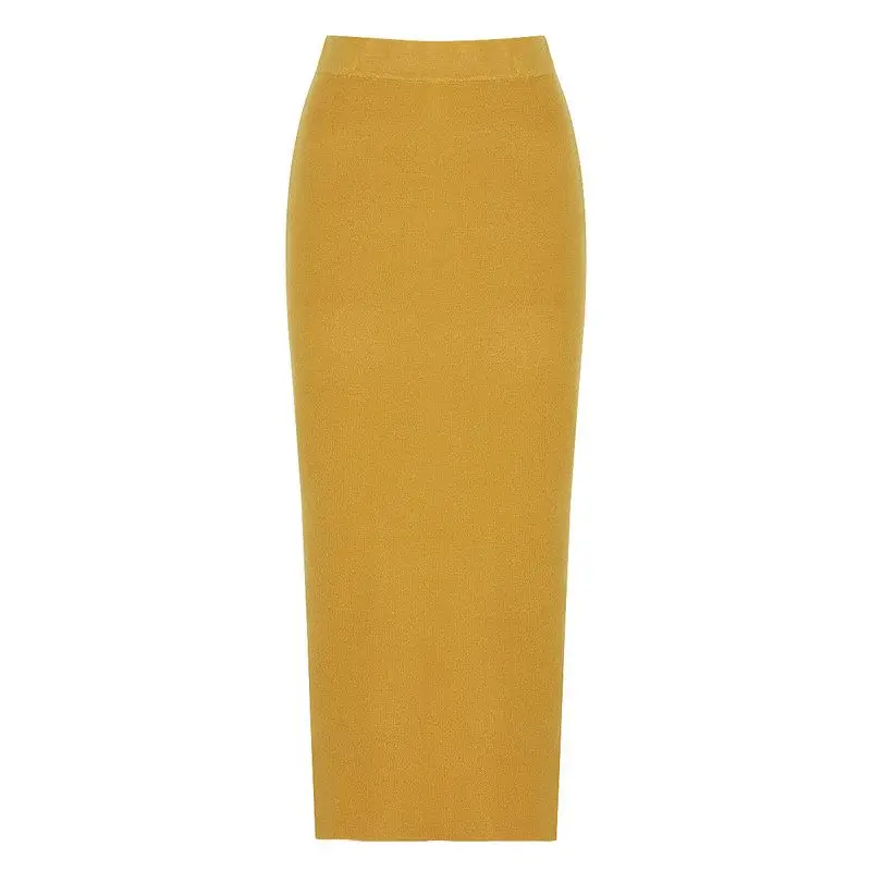 High Quality Fashionable Knitted Slim Fit Wrap around Skirt Spring Autumn New Style Versatile Elegant Ladies mid Waist Skirt
