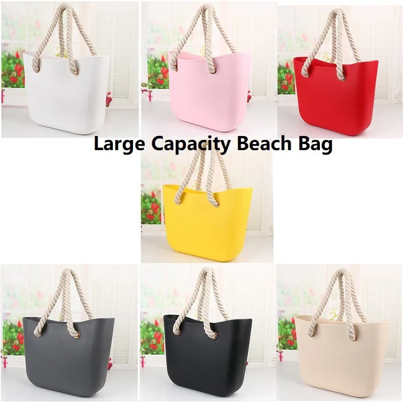 

One New Eva Beach Bag Ladies Handbag Woven Rattan Shoulder Portable Candy Color Beach Tote Bag Hard Shell Door Opening Design