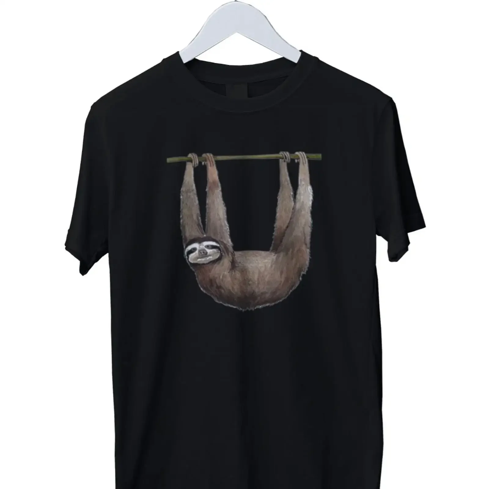 Faultier Beratung lustiges Retro-Stil-Grafik-T-Shirt Herren S M L XL 2 3 4 Vintage Washed Homme Unisex Leicht gewaschen