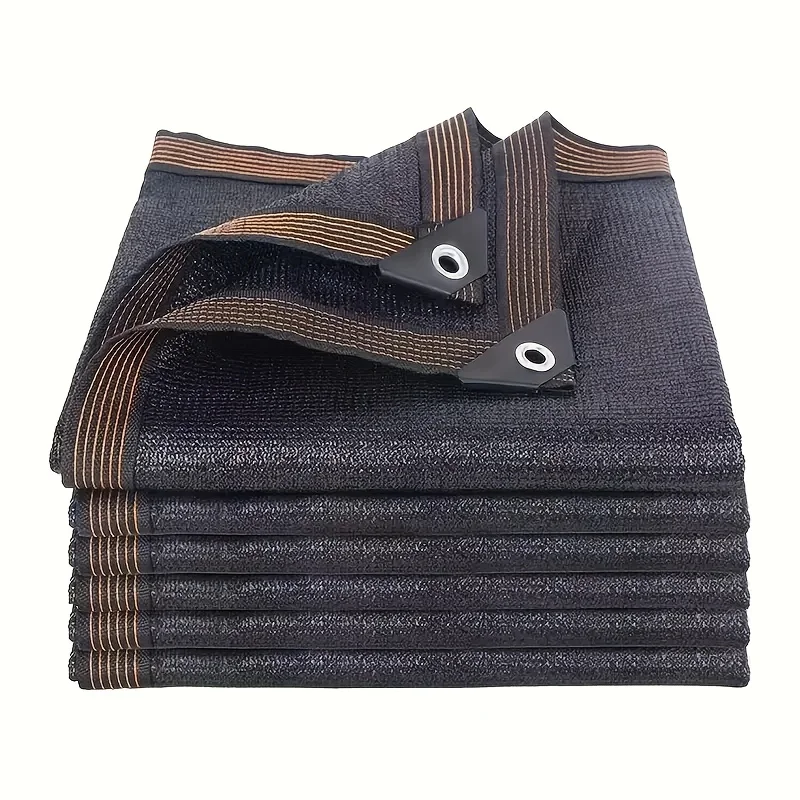 1PC Black Shade Cloth Sunblock Mesh Cover Taped Edge with Grommets Sun Net for Pergola Plants Greenhouse Gardens Patio Canopy