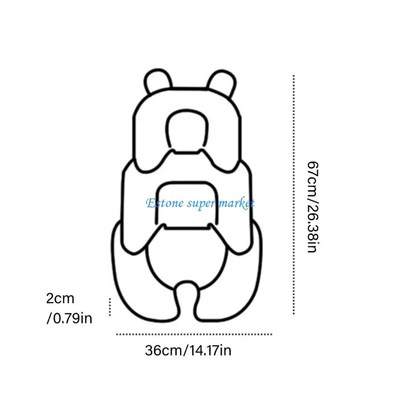 090B Newborns Car Headrest Support Thick Cushion Strollers Liner Summer Winter