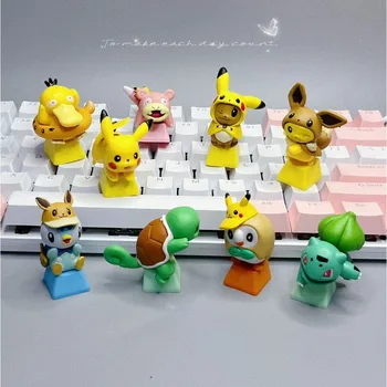 Miniso DIY Pikachu sevimli keycaps Pokemon Pokémon ördek personalized tle kişiselleştirilmiş yaratıcı Esc mekanik klavye tuş hediye kadar