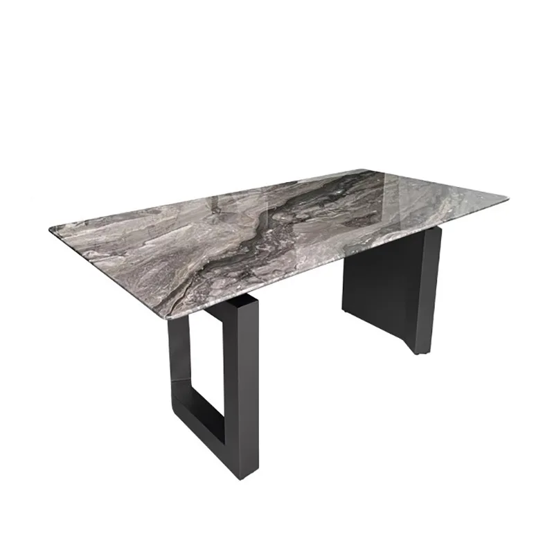

Обеденный стол 4H Italian Venice Brown из натурального мрамора, модель Seine Venice Brown, на 6 персон, минималистичный