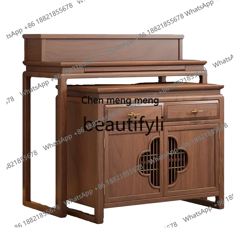 블랙 월넛 신형 중국식 향꽂이 가정용 원목 향꽂이 불상용 향꽂이 중앙 홀 테이블용